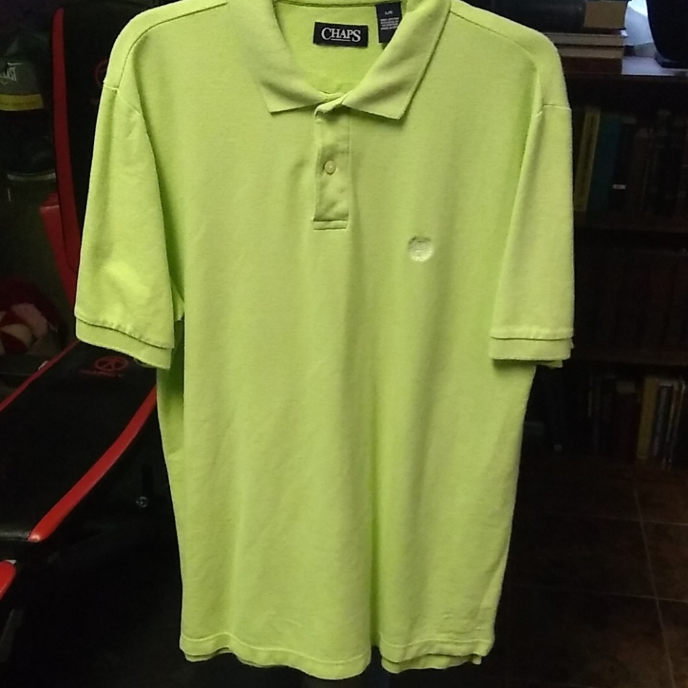 Chaps lime green polo
